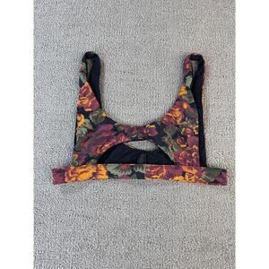 INDAH Dalena Bikini Swim Top Floral Cutout Size Small